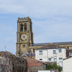 clock tower of the church of st john the baptist