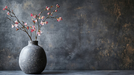 Stone Vase, wallpaper, the beauty of flowers on the strength of stone