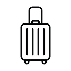 Suitcase Ramadan edition icon line vector design in trendy style