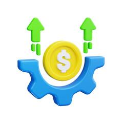 money management 3d render icons