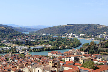 Vienne in France on a bend of the river Rhone