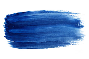 Fototapeta premium Dark blue watercolor brush stroke png