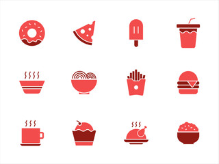 Food and Drink Duotone Icons set