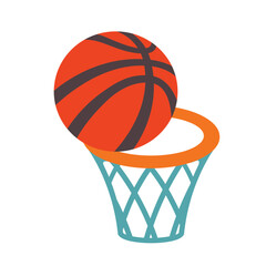 Basketball ball vector icon. Isolated sports equipment symbol, pictogram, logo illustration.