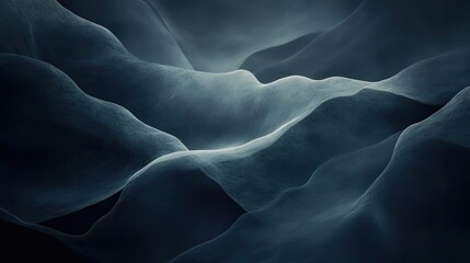 Obraz premium Abstract dark wave patterns create a sense of depth and tranquility, perfect for backgrounds, wallpapers, and modern design projects.