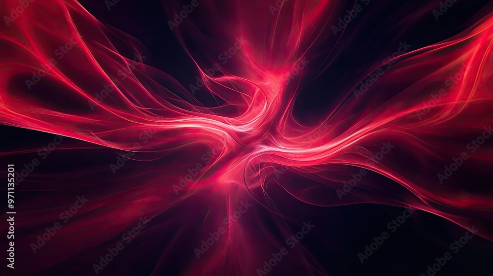 Poster a captivating swirl of red light creates a dynamic flow, evoking energy and motion in a striking abs