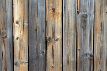Naklejka premium Close-up photo of weathered wooden planks. This rustic texture image is perfect for adding a natural touch to your designs.