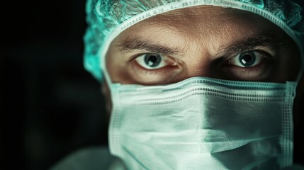Dedicated Doctor in Protective Gear Ready for Surgery in Operating Room
