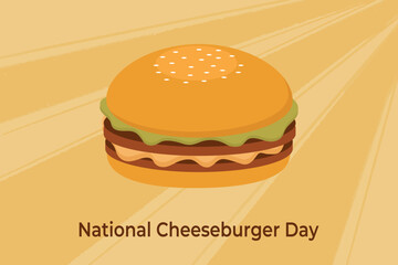 National Cheeseburger Day event banner. Vector design template. Vector 
