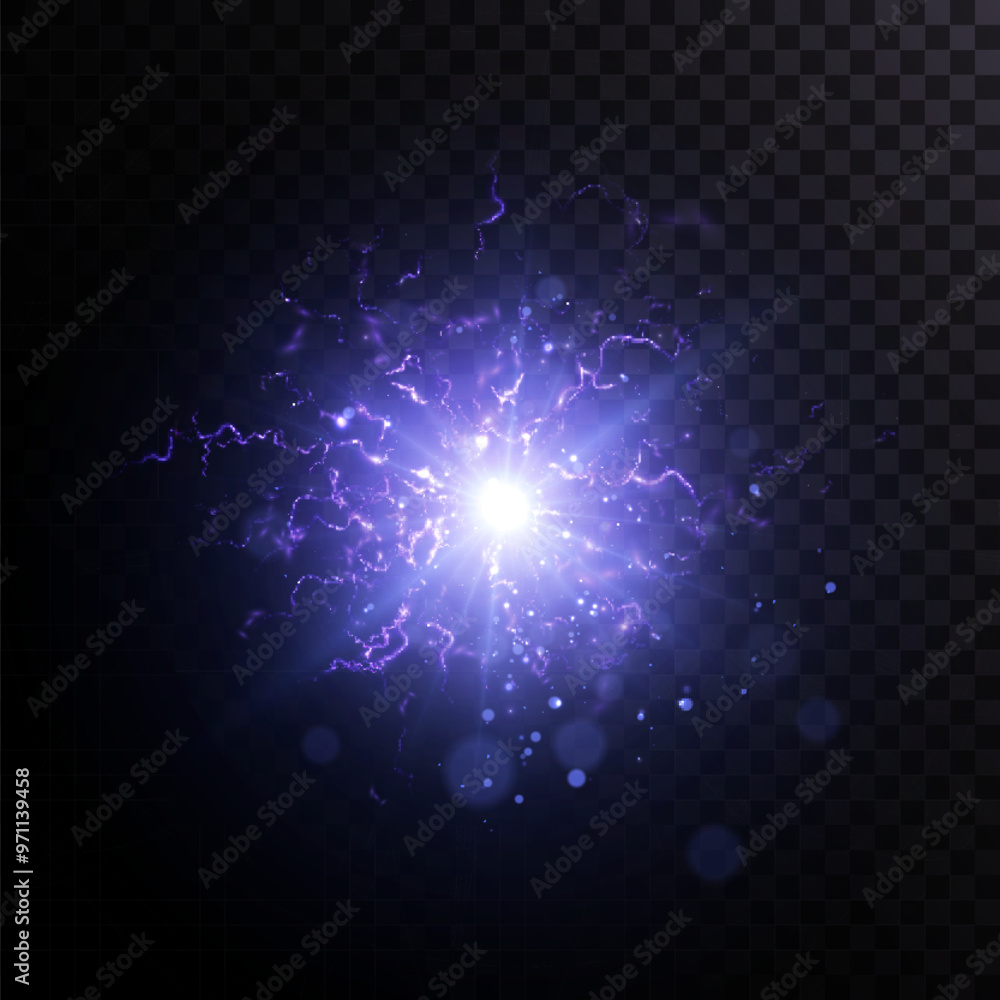 Poster bright colorful light effect. futuristic glow effect for game interface design. energy universe aura