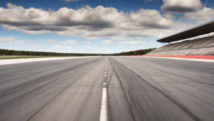 Empty Asphalt Race Track