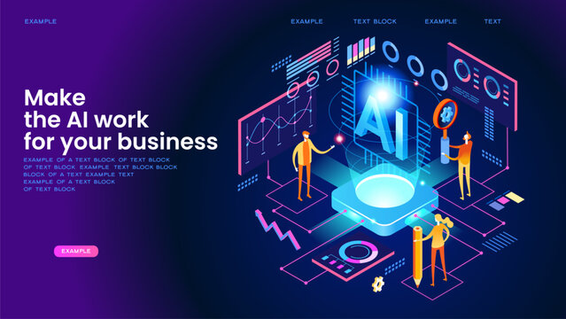 Artificial intelligence tool for data analysis business concept. AI technology for charts and marketing strategy