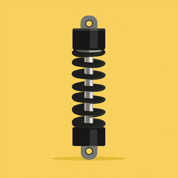 recommend clip art: Black Motorcycle Shock Absorber Illustration