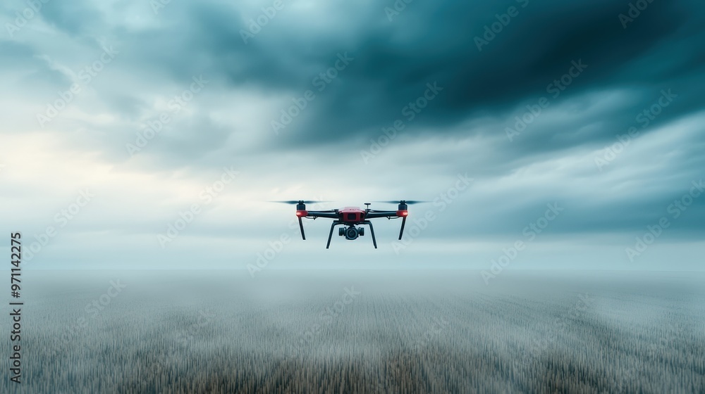 Poster an automated drone spraying fields based on predictive weather data