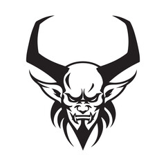 Devil Face Vector Art, Icons, and Graphics isolated on white background.