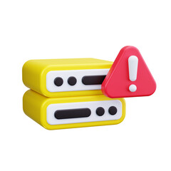 warning 3d render icons