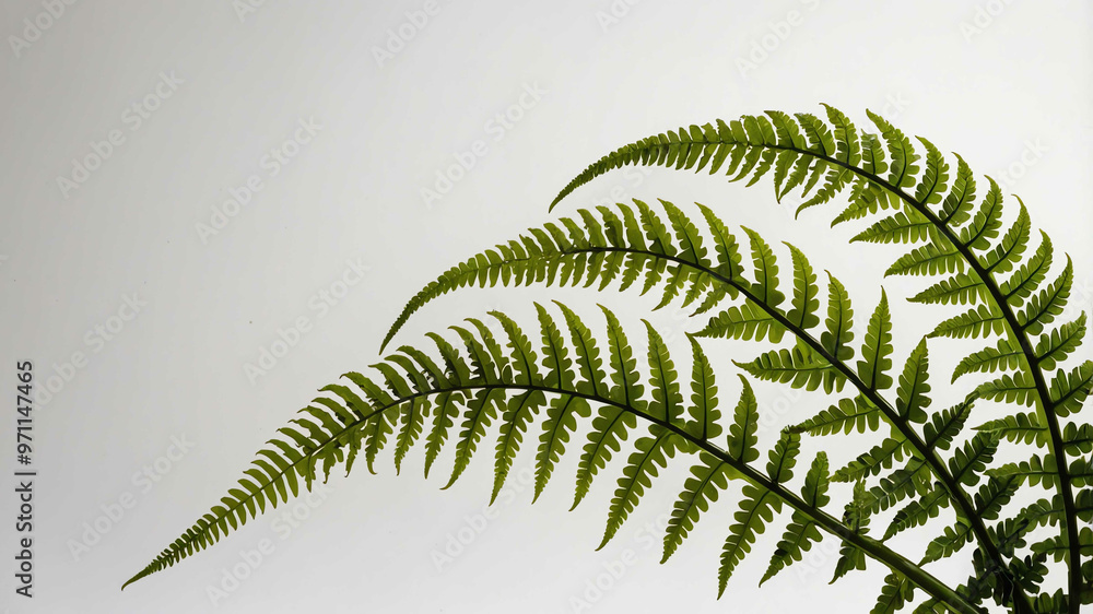 Poster Fern frond with plain background