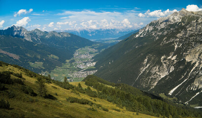 Fototapeta premium Ausblick ins Stubaital, Österreich