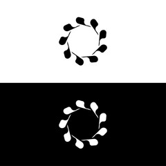 Obraz premium Circle vector logo template design..solution, positive, modern, energy, icon, Premium Vector