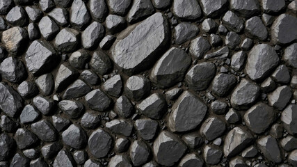 Naklejka premium Single basalt rock with plain background
