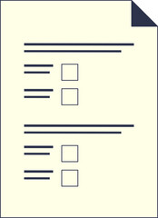 A blank performance review form with checkboxes and lines for feedback.