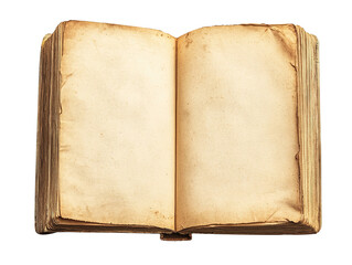 Fototapeta premium old open book with blank pages for inserting text and images on a transparent background