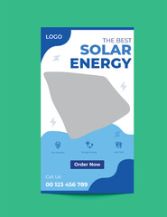 Solar energy panel and power saving Facebook and Instagram Story template