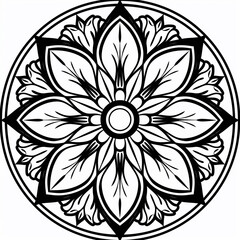 Adult colouring book page	
