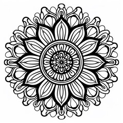 Adult colouring book page	
