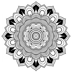 Adult colouring book page	
