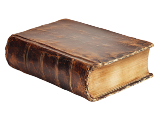 old closed book on a transparent background