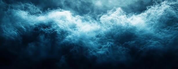Obraz premium Dark blue and black abstract texture with hints of mist and fog, capturing the depth and mystery of the ocean or a night sky The image should be rich and immersive