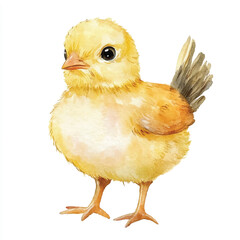 cute Chicken watercolor clipart illustration isolated
