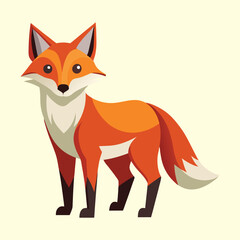 Obraz premium cute fox silhouette vector design