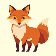 Obraz premium cute fox silhouette vector design