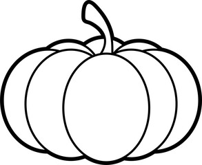 Pumpkin coloring outline illustration vector