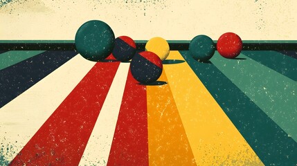 Retro Styled Snooker Tournament Poster with Bold Colors and Vintage Typography