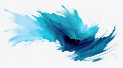Fototapeta premium A vibrant abstract swirl of blue tones, evoking movement and fluidity isolated on white background, suitable for backgrounds or artistic projects.
