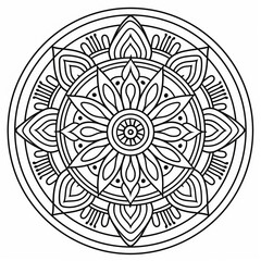 Fototapeta premium Adult colouring book page 