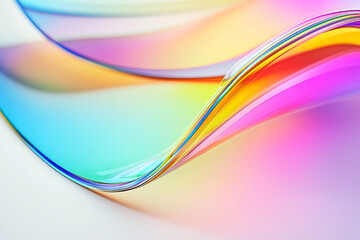 Abstract rainbow background design, 3d rendering
