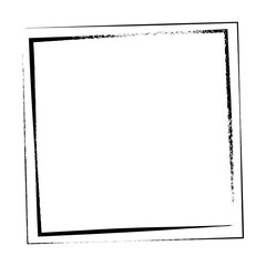 Frame square icon element, abstract, outline border grunge shape icon, decorative doodle for design in vector illustration