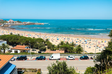 Obraz premium Panoramic view of famous travel destination Comillas village in Cantabria, Spain. High quality photo