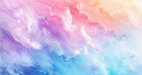 Fototapeta premium A vibrant abstract swirl of pastel colors creating a dreamy, ethereal atmosphere.