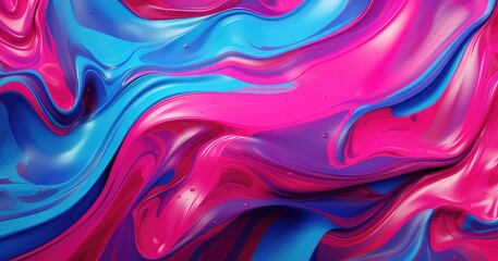 Fototapeta premium A vibrant abstract swirl of pink and blue hues, creating a dynamic and fluid visual effect.