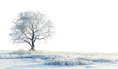 Fototapeta premium PNG Serene winter landscape wallpaper