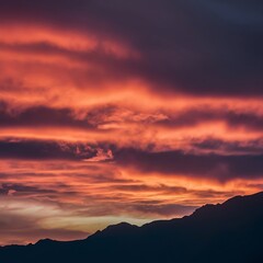 Fototapeta premium Grunge rad sky background with space for text