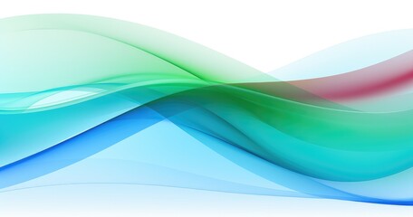 A vibrant abstract wave design featuring smooth gradients in blue, green, and red, ideal for backgrounds and graphic projects.