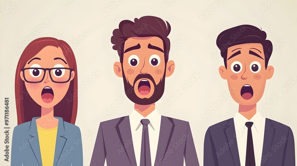 Poster Animated Facial Expressions of Job Candidate Reacting to Unexpected Interview Questions