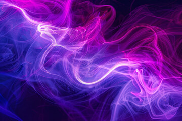 Obraz premium A purple and blue swirl of smoke with a purple dragon in the middle