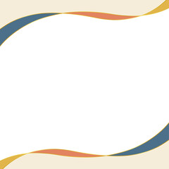 曲線のシンプルなフレーム、上品なデザインのフレーム、正方形サイズ